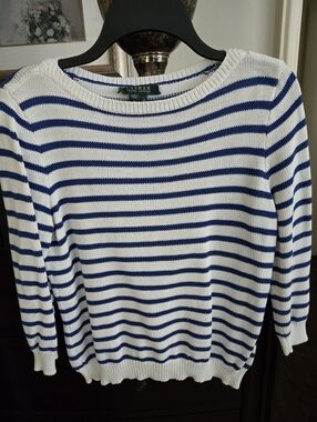 Lauren Ralph Lauren, Nauticle Cotton Sweater, Size M
